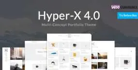 HyperX汉化版_简约作品集展示WordPress主题