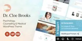 Cloe Brooks破解版_WordPress主题_心理咨询网站模板